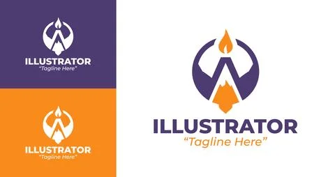Premium Illustrator Logo Design イラスト素材