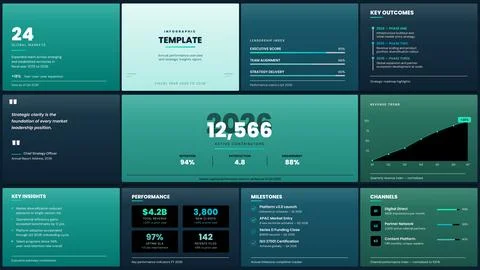 Premium Infographic Template Vector Professional Data Design Stock Illustration