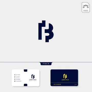 Premium Initial B, BB, 13, 3, or EB outline creative logo template and busine Stock Illustration