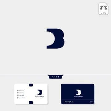 Premium Initial B, BB, 13, 3, or EB outline creative logo template and busine Stock Illustration