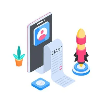 A premium isometric illustration pack featuring modern remote support and online Stock Illustration