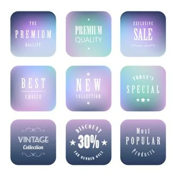 Premium label design Stock Illustration
