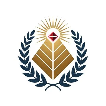 Premium Leaf Logo Design Luxury Eco Emblem 스톡 일러스트