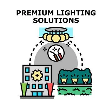 Premium lighting solutions concept vector illustration イラスト素材
