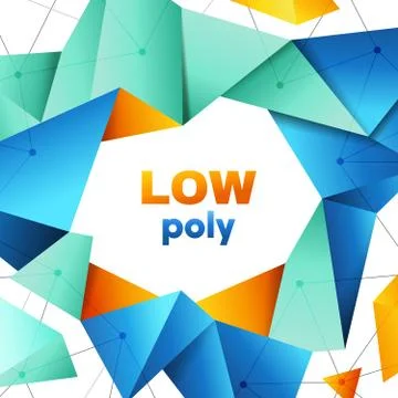 Premium low poly geometric banner design concept Stock Illustration