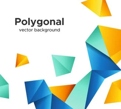 Premium low poly geometric banner design concept Stock Illustration