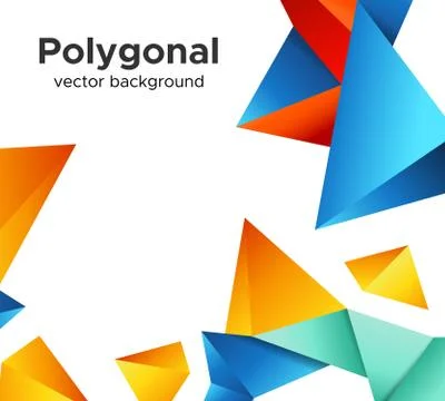 Premium low poly geometric banner design concept Stock Illustration