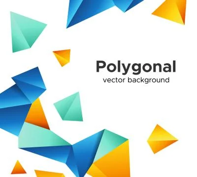 Premium low poly geometric banner design concept Stock Illustration