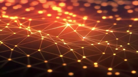 Premium Luxury Gold Plexus Digital Data Communications Mesh Video stock 339272149