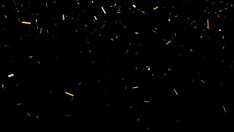 Premium-metallic-confetti-falling-black-background-loop Vídeos de archivo 346191266