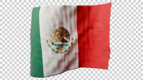 Premium Mexico Airborne Flag Creative Composite Element Stock-Illustration
