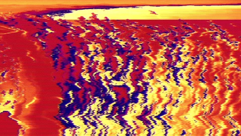Premium multi-colored transformations. Data mosh imitation, psychedelic line art Stock Footage 147958590