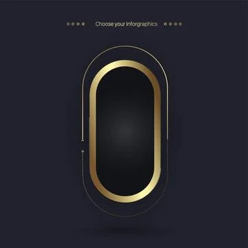 Premium multipurpose Infographic Vector template, an element option, golden.. Stock Illustration