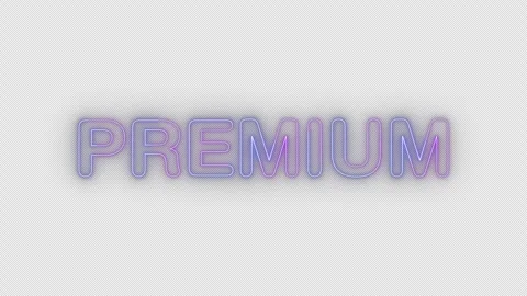 Premium neon effects, text animation on transparent background Stock Footage 303502901