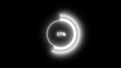 Premium Neon Progress Bar Animation with Cyber Style User Interface Design Video stock 337077895