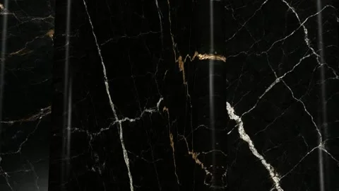 Premium Nero Marble Tiles Rotating with Detailed Natural Stone Texture 스톡 동영상 342499782