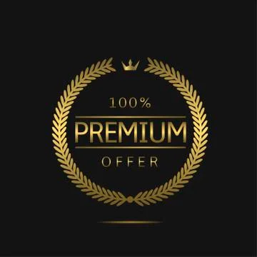 Premium offer label Stock Illustration