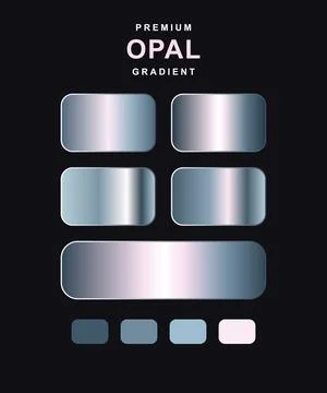 Premium Opal Gradient metallic icon set containing icons for buttons, label.. Illustrazione stock