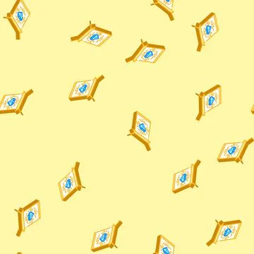 Premium packaging isometric icon seamless pattern Stock Illustration