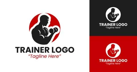 Premium Personal Trainer Logo Stock-Illustration