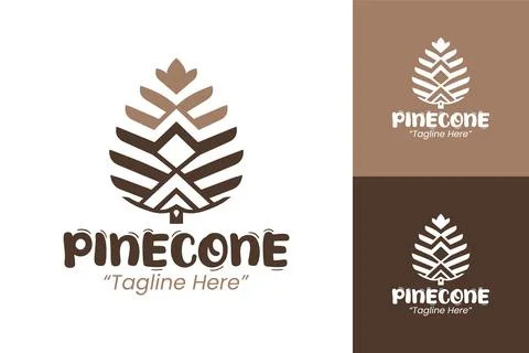 Premium Pinecone Logo Design 스톡 일러스트