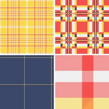 Premium plaid collection aimed at textile designers. Sophisticated tartan spa Stock Illustration