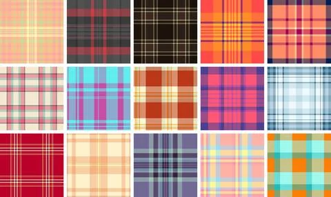 Premium plaid collection aimed at textile designers. Sophisticated tartan s.. Stock Illustration