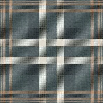 Premium plaid fabric pattern, beautiful textile texture vector. Dark seamle.. Stock Illustration