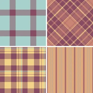 Premium plaid pattern bundle for commercial studios. Carefully curated tartan Stock Illustration