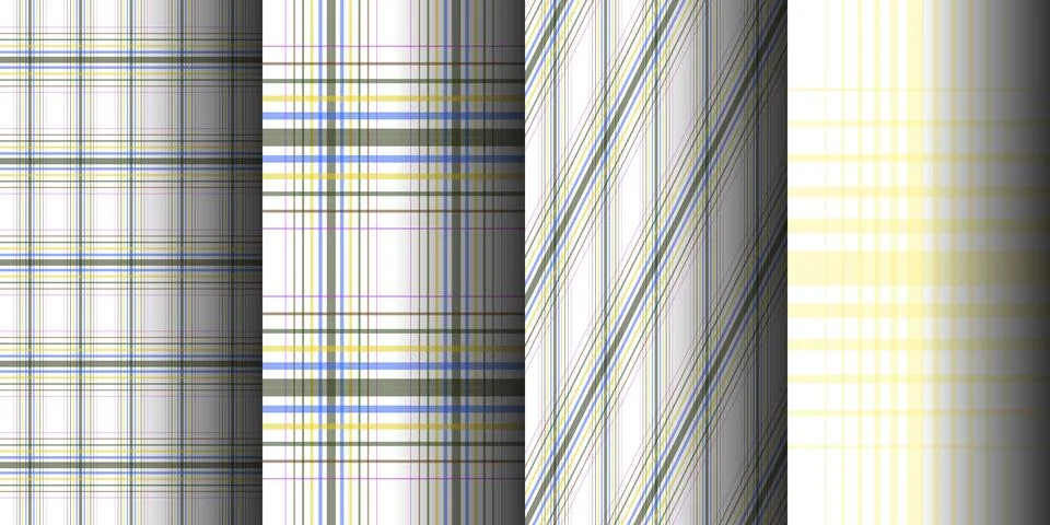 Premium Plaid Pattern Collection with Seamless Tartan Variations Stock Illustration