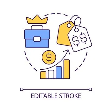 Premium pricing concept icon Illustrazione stock
