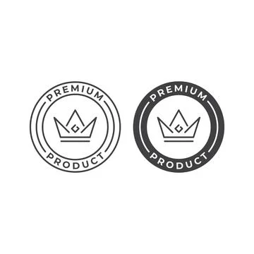 Premium product label. Vector icon template Stock Illustration