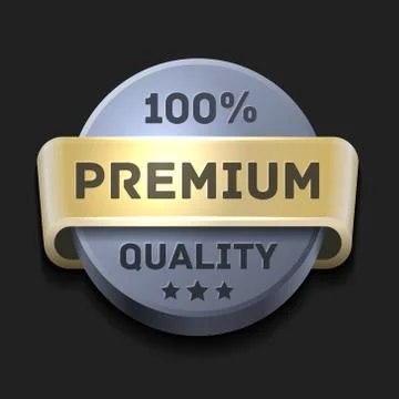 Premium Quality 100% Label, Vector Stock Illustration