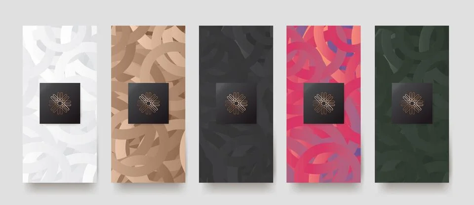 Premium quality abstract ring pattern designs in modern color tones. Suitab.. Stock Illustration