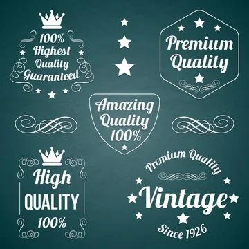 Premium quality badges vector collection Stock Illustration