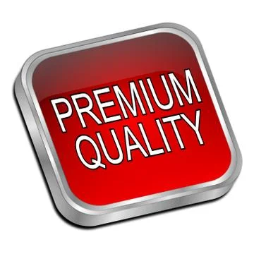 Premium Quality button – 3d illustration Stock Illustration