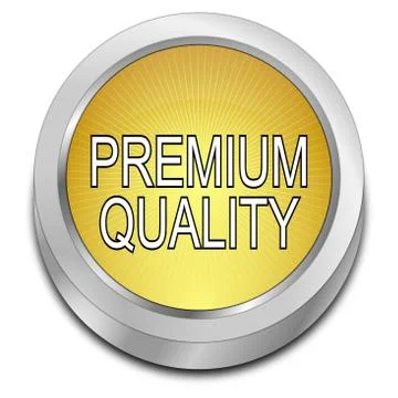 Premium Quality button - 3D illustration Stock Illustration