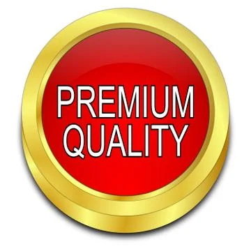 Premium Quality button - 3D illustration Stock Illustration