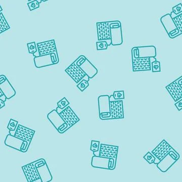 Premium quality fabric line vector seamless pattern Illustrazione stock