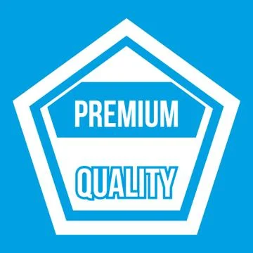 Premium quality label icon white 스톡 일러스트
