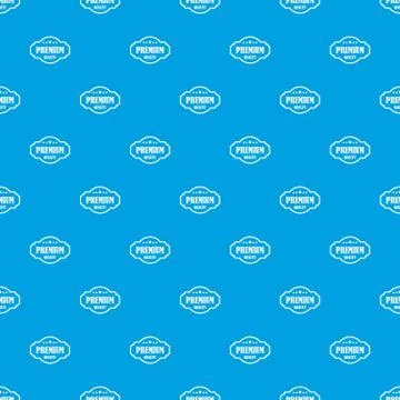 Premium quality label pattern seamless blue Illustrazione stock