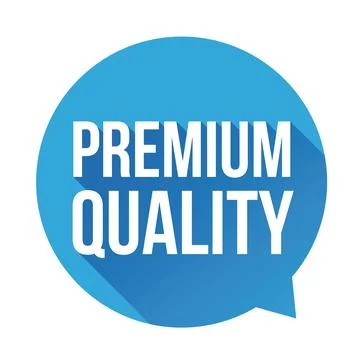 Premium Quality label vector blue Stock Illustration