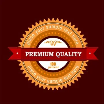 Premium quality label. Vector illustration Stock Illustration