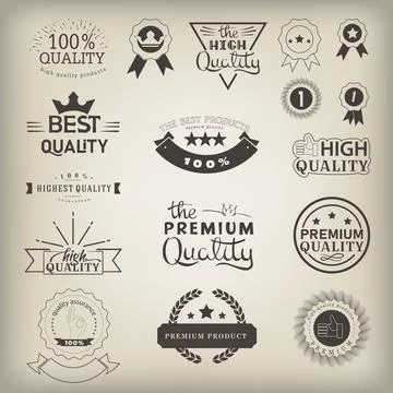 Premium quality label vector illustration Stock Illustration