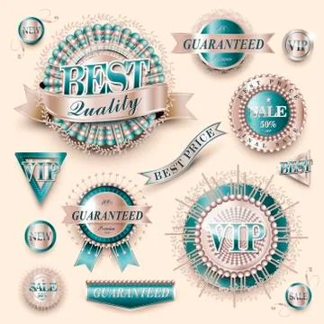 Premium quality labels Stock Illustration