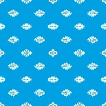 Premium quality product label pattern seamless blue Stock Illustration