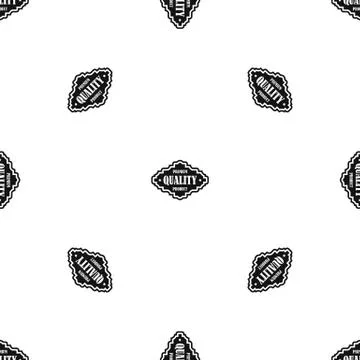 Premium quality product label pattern seamless black Stock Illustration