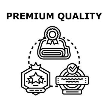 Premium quality product service value concept Stock Illustration
