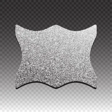Premium quality silver label over white background. Silver Sign Shiny Luxury Stock Illustration