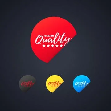 Premium quality sticker set. For graphic and web design. Vector on isolated b Stock Illustration